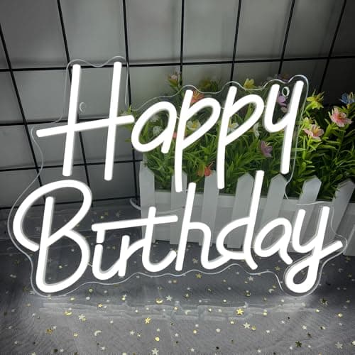 Happy Birthday Neon LED Light Up Sign | Party City
