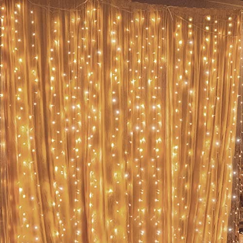 Twinkle Star 300 LED Window Curtain String Light with Remote Control ...