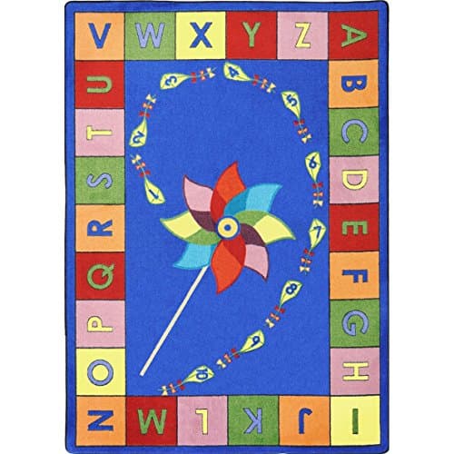 Joy Carpets Alphabet Pinwheel Classroom Rug