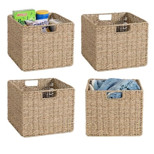 Seagrass Storage Baskets - Set of 4 | Wicker baskets storage, Seagrass ...