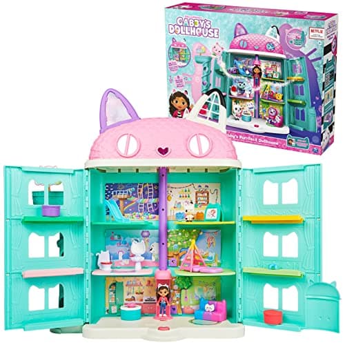 Gabby’s Dollhouse, Purrfect Dollhouse with 15 Pieces Including Toy Figures, Furniture, Accessories and Sounds, Kids Toys for Ages 3 and up