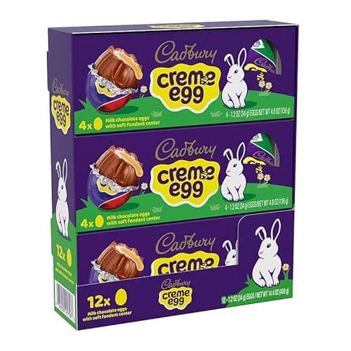 CADBURY, CRÈME EGG Milk Chocolate with Soft Chocolate Creme Center Eggs ...