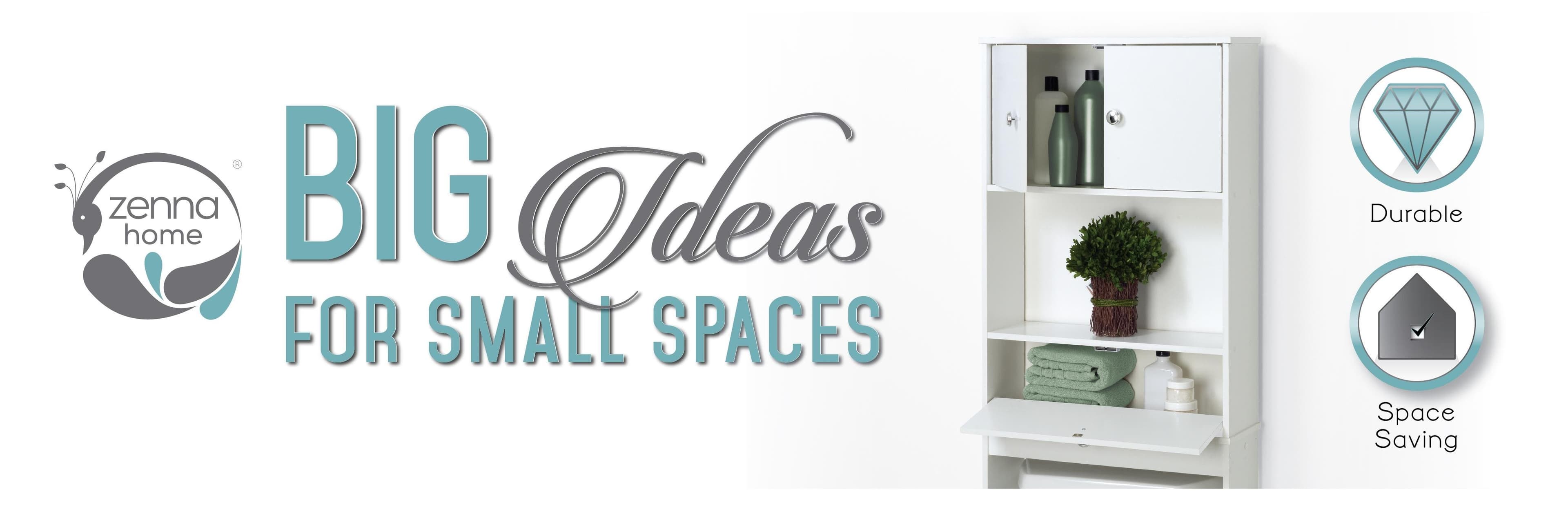 Zenna Home 9401W, Drop Door Bathroom Spacesaver, White: Amazon.ca: Home ...
