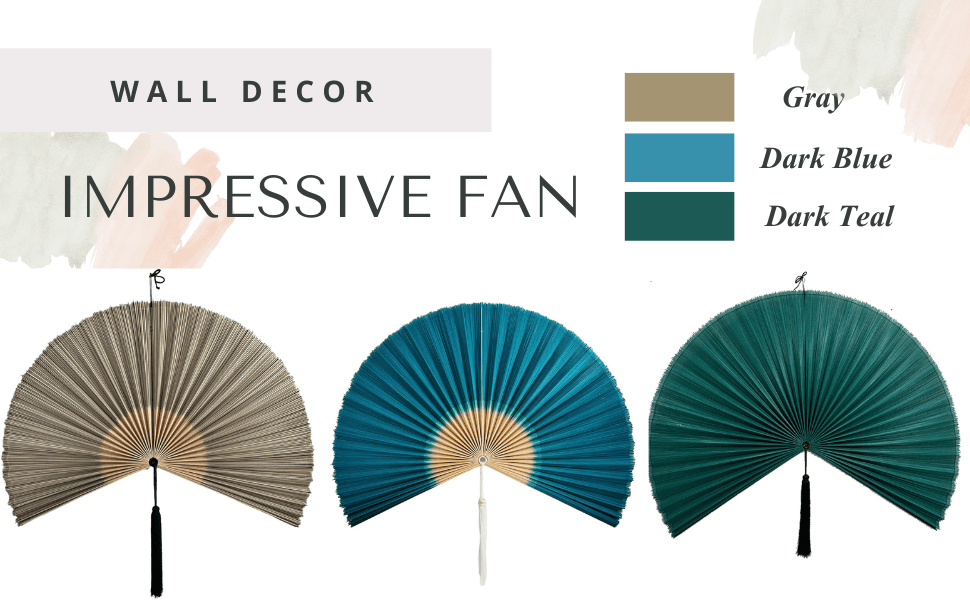 Amazon.com: ChumDecor Fan Wall Decor,Japanese Wall Fan Decor,Large ...