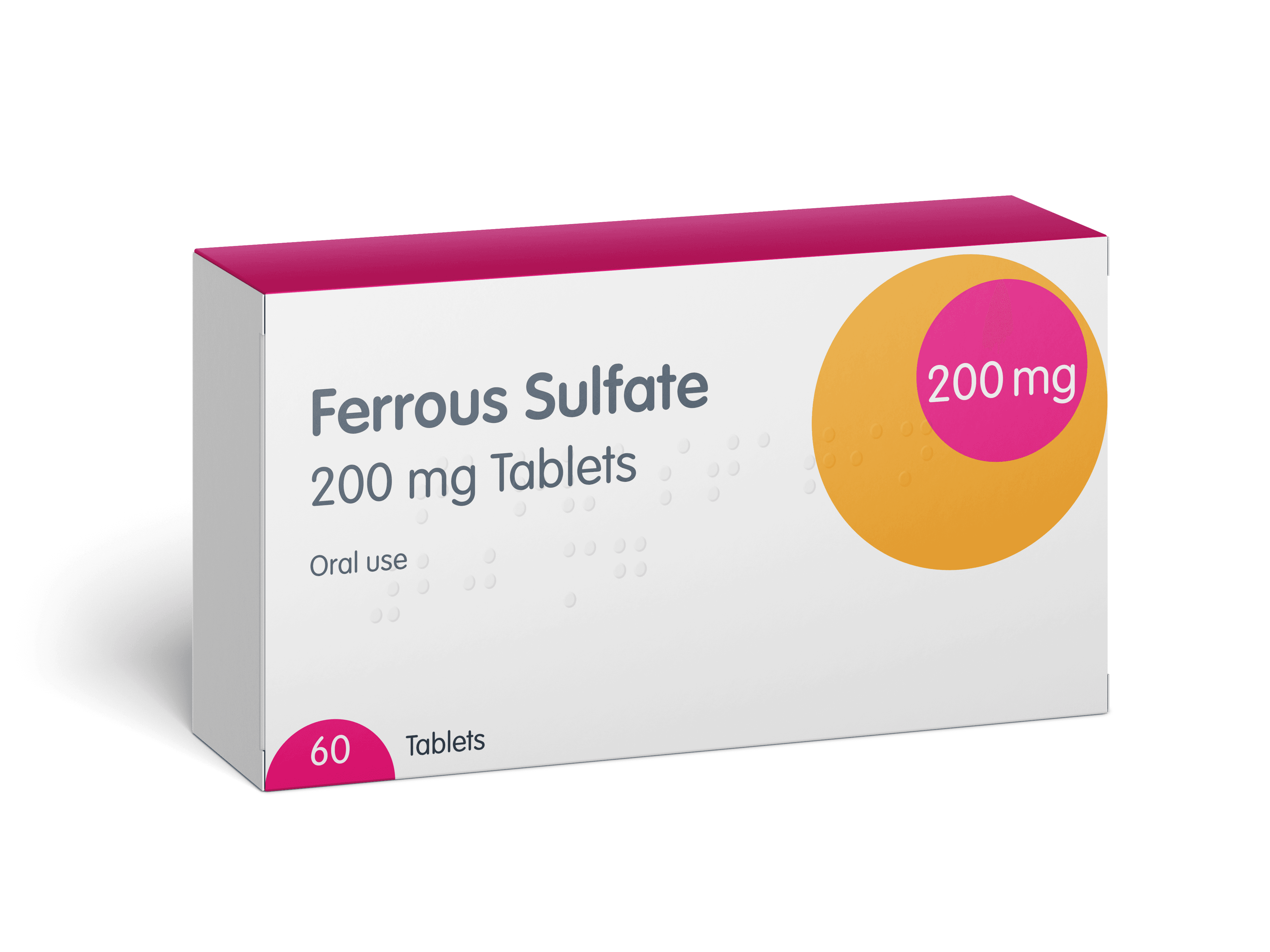 Ferrous Sulfate 200mg - 60 Tablets - PillSorted