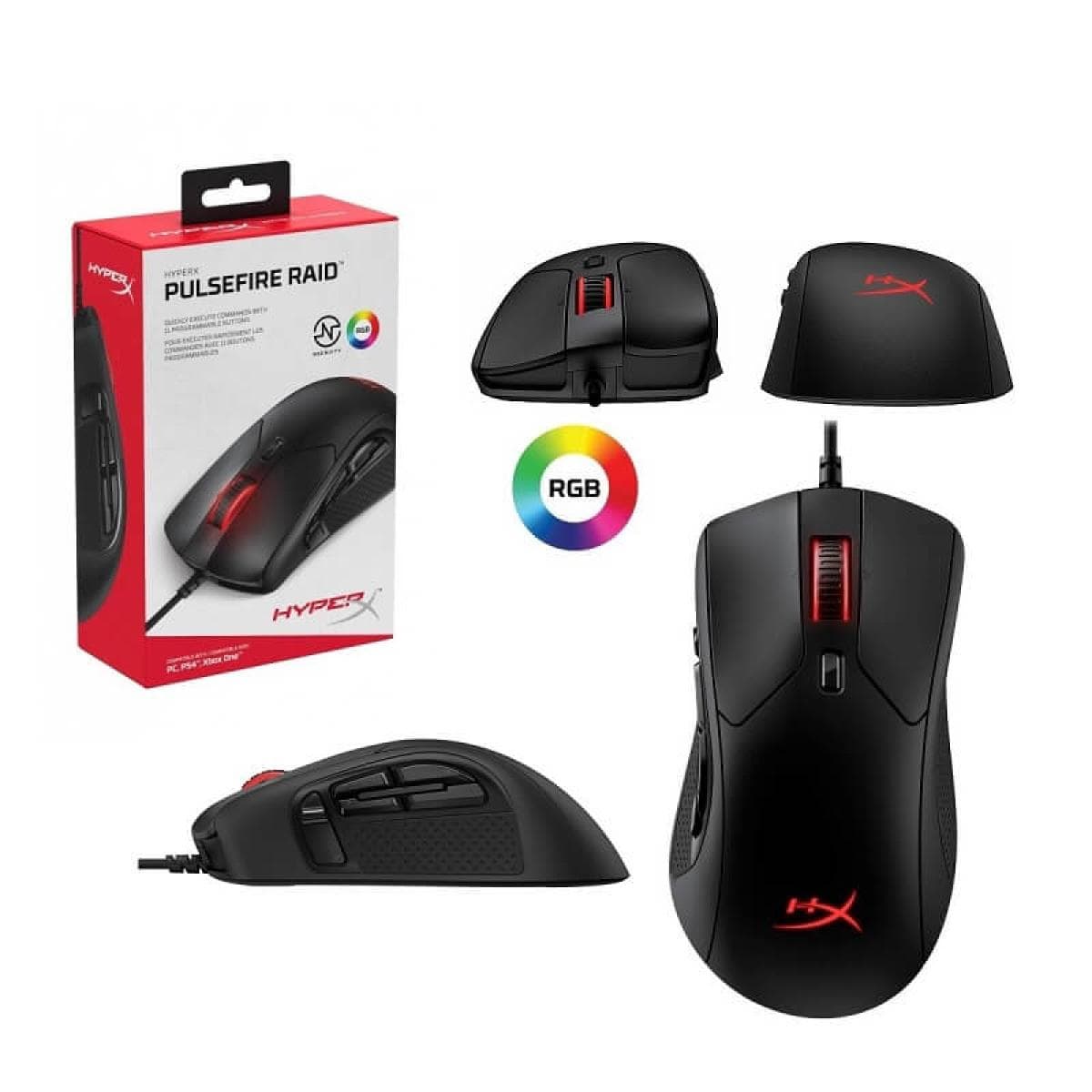 HyperX Pulsefire Raid – 16,000 DPI Gaming Mouse, 11 Programmable ...
