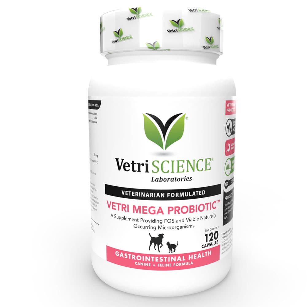 VetriScience Vetri-Mega Probiotic for Dogs & Cats - 120 Caps | On Sale ...