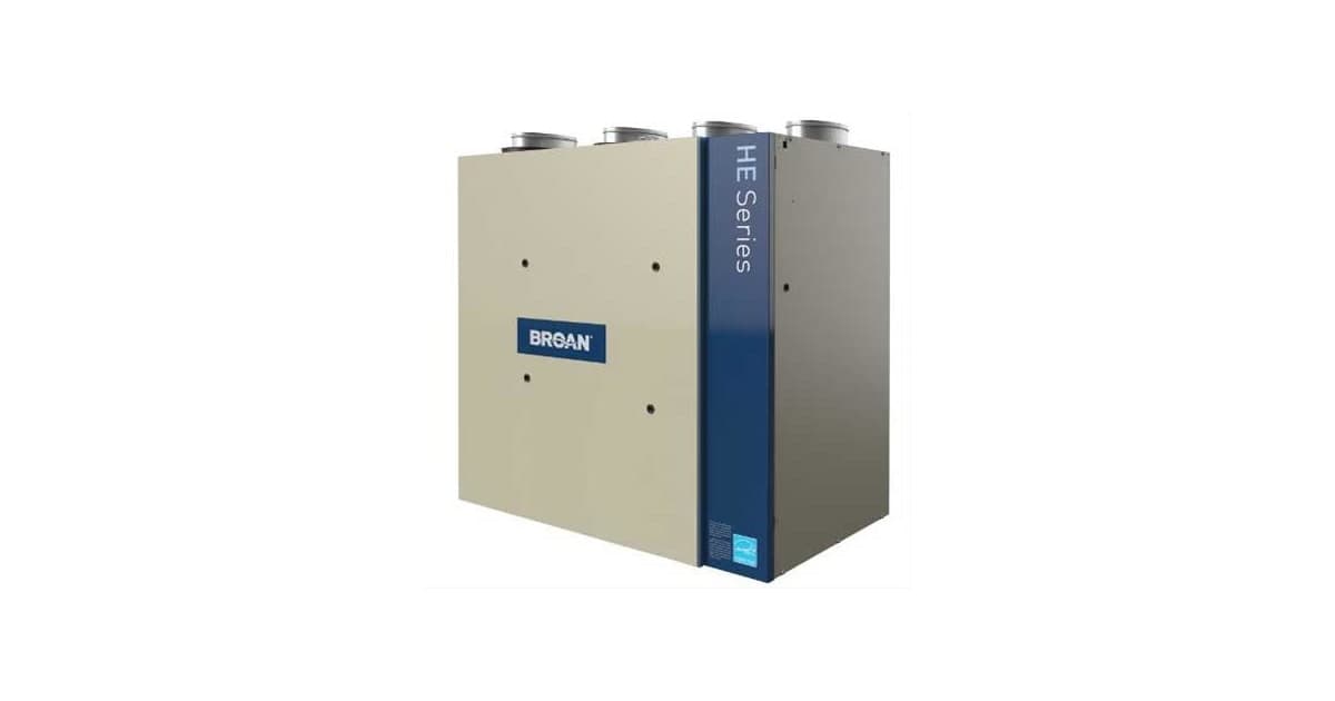 Broan HRV200TE 226 CFM Heat Recovery Ventilator with Top Ports ...