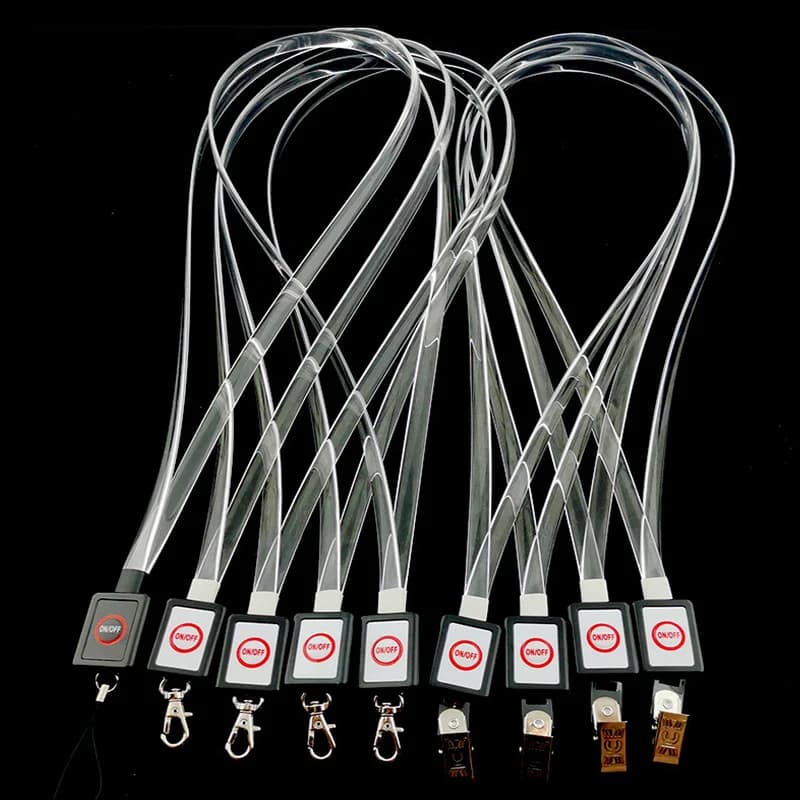 Light up LED Cruise Lanyard - Flashing Necklace with Laser Logo