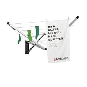 Brabantia WallFix Wall-Mounted Clothes Drying Rack with Protective ...