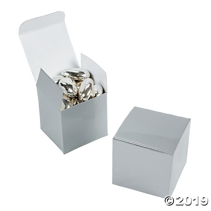 Mini Silver Favor Boxes (24 Piece(s)) | GlowUniverse.com