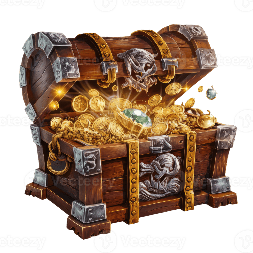 Open Pirate Treasure Chests Open Old Pirates Treasure Chest In Bright