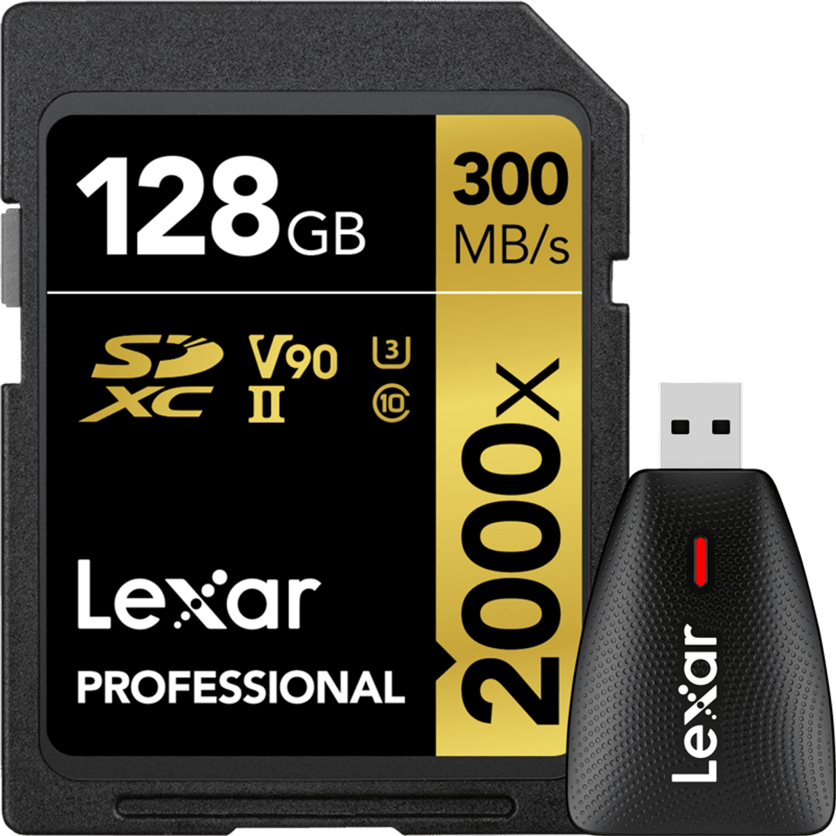 LEXAR Pro 2000X SDHC/SDXC UHS-II U3(V90) R300/W260 128GB - Stjordalfoto.no