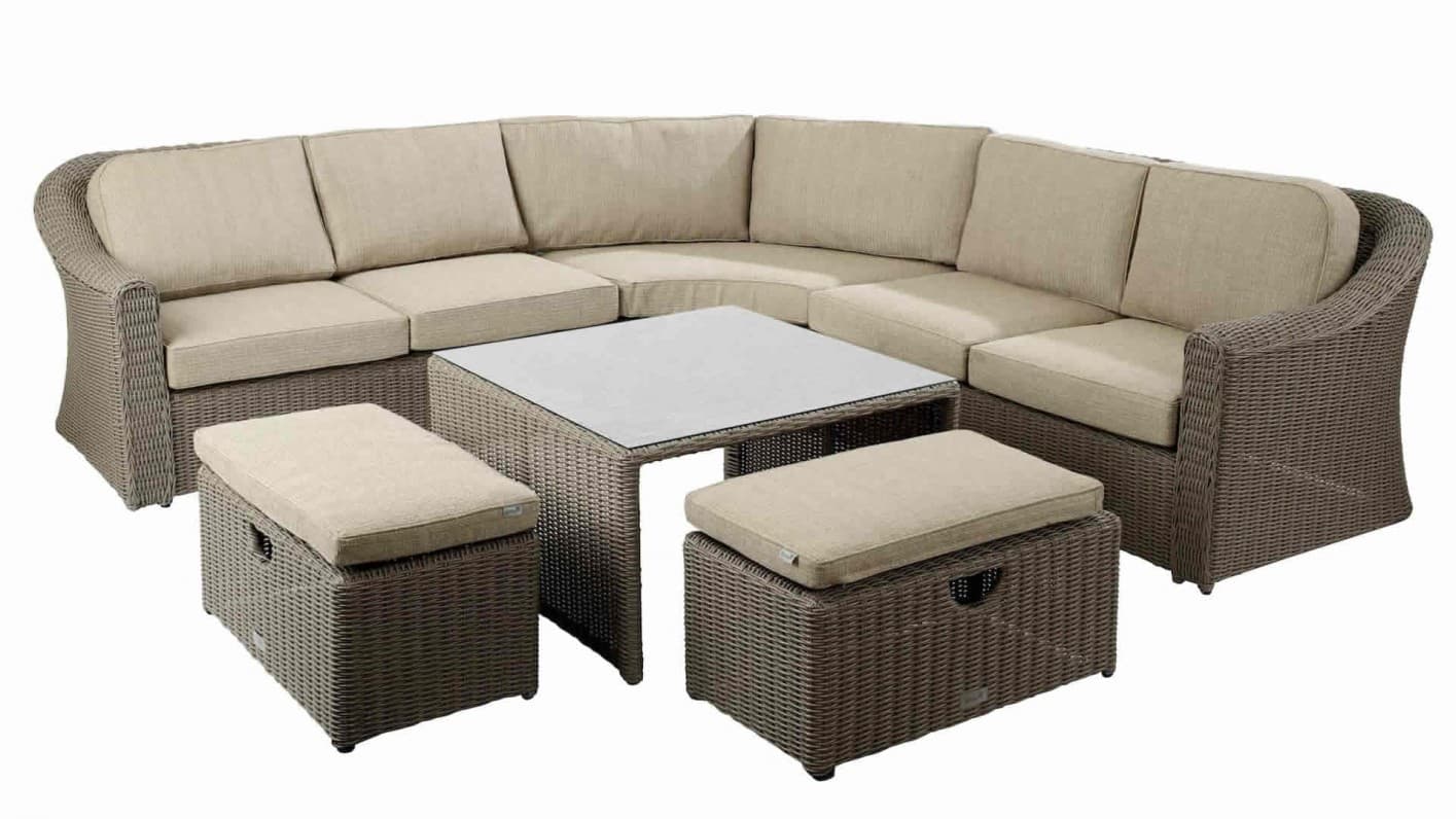 Hartman Hartman Bali 8 Seat Curved Garden Furniture Modular Set Rattan ...