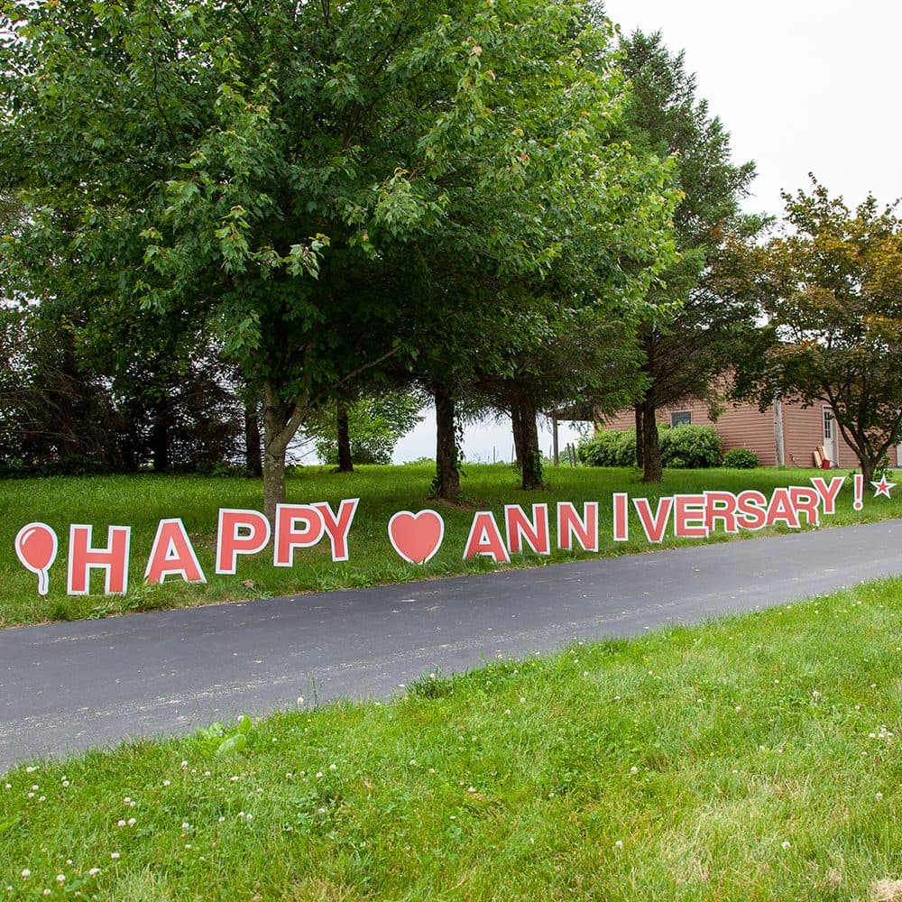 Happy Anniversary Yard Signs | FREE SHIPPING | Vispronet
