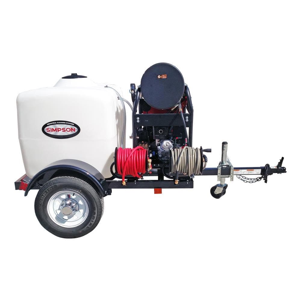 Simpson Hot Water Professional Gas Pressure Washer Trailer 4000 PSI ...