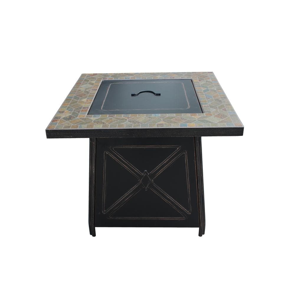 Hampton Bay Cross Ridge Gas Fire Pit Table Patio : Best Outdoor Store ...