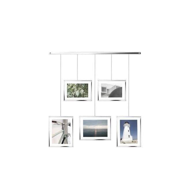Buy Umbra Exhibit Multi Photo Display Frame | Chrome | Black by Design