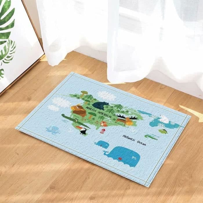 Carte des Plantes Safari d'Amérique du Nord Tapis de Porte Anti ...