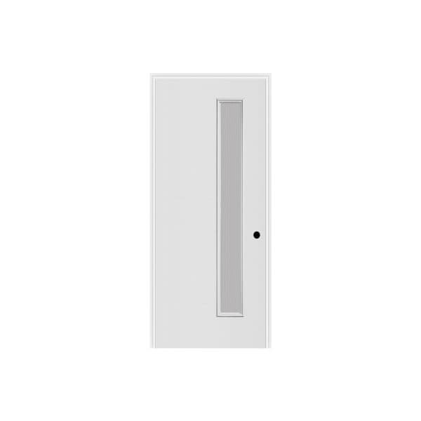 Masonite Belleville Smooth 1 Vertical Lite Right Side (7 in Glass) Door ...