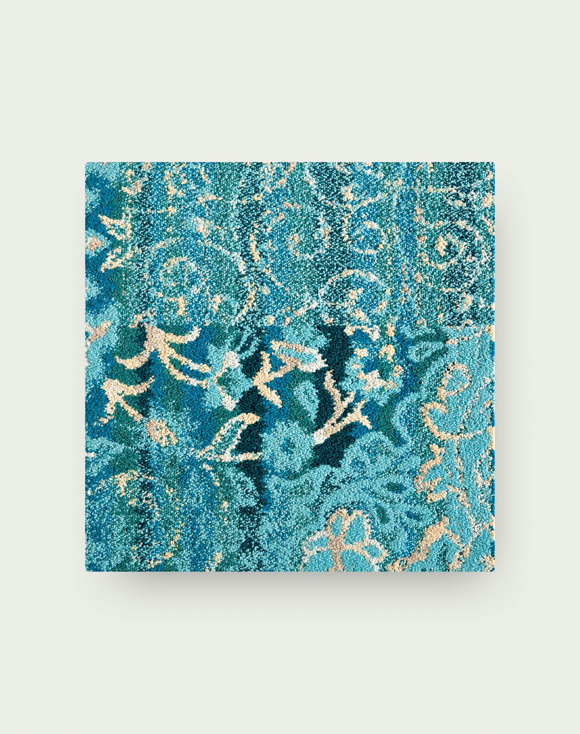 Reoriented - Teal: Patterned Area Rugs & Carpet Tiles by FLOR