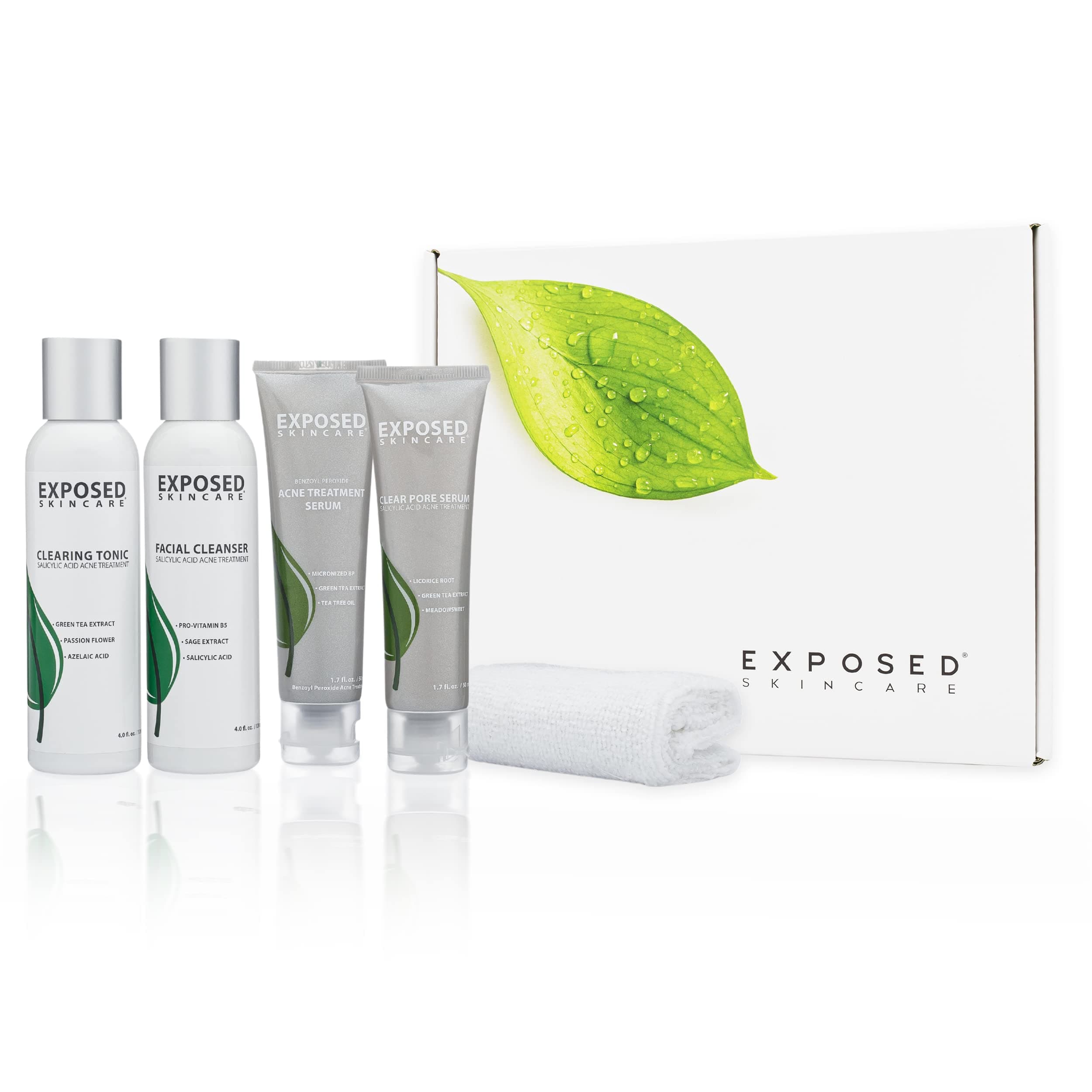 Exposed Skin Care Acne Treatment Kit - Salicylic Acid Face Wash ...