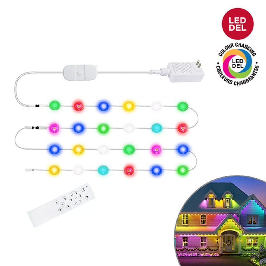 Danson RBG Permanent Pot Light String of 30 Color Changing Lights (1 ...