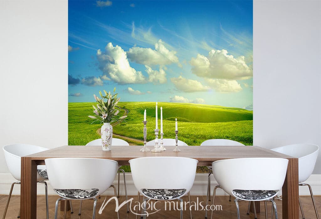 Spring Meadow Wallpaper Wall Mural by Magic Murals