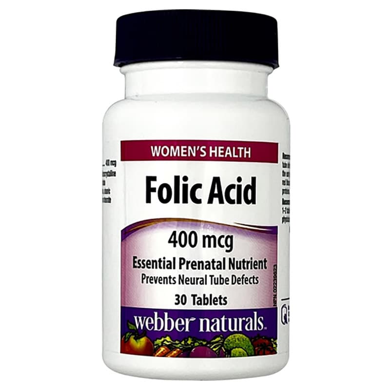 Buy Webber Naturals - Folic Acid 0.4mg Tablets - 30's at The Affordable ...