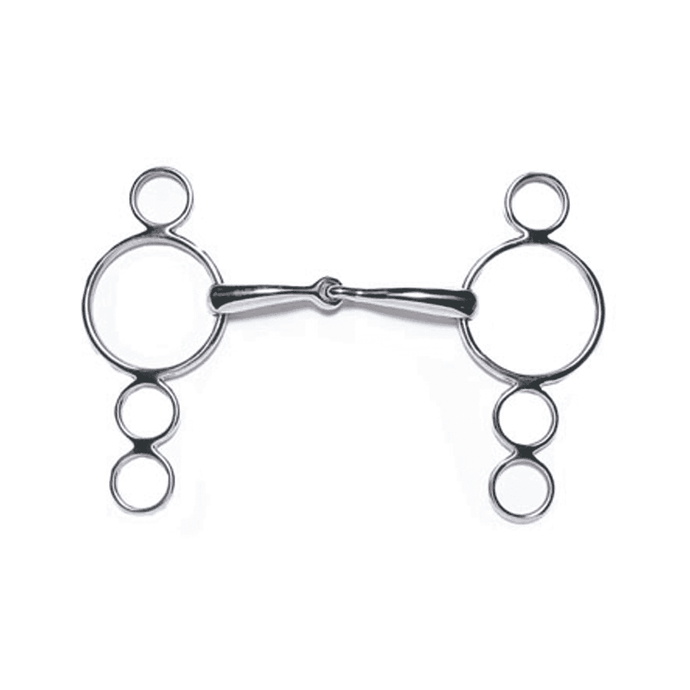 Korsteel Stainless Steel Jointed 3 Ring Dutch Gag Bit - For The Horse ...