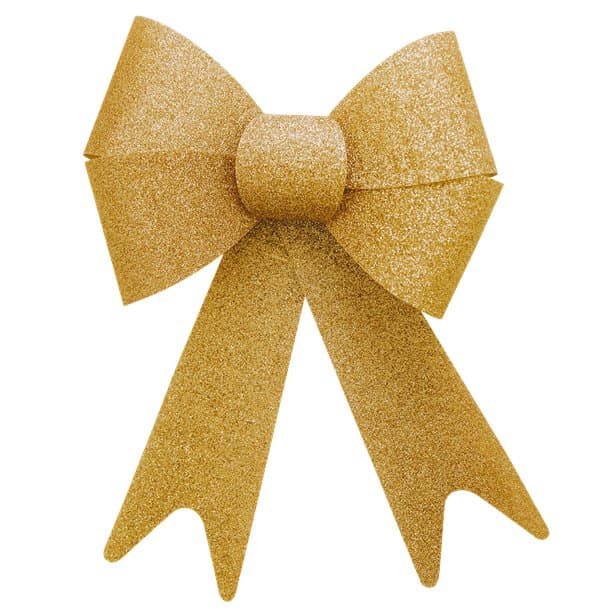 Big Gold Glitter Bow - Large Bows For Christmas