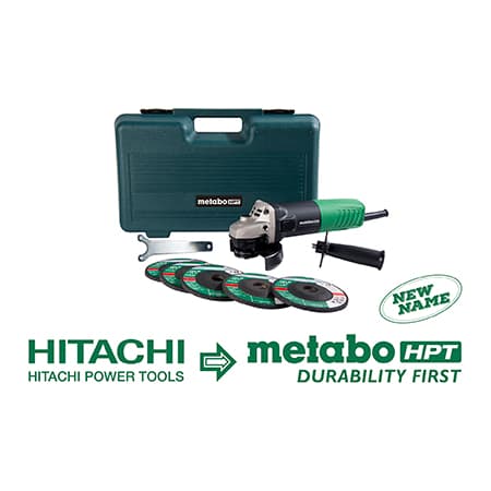 Hitachi / Metabo G12SR4 4-1/2" Angle Grinder 6.2-Amp, w/ 5 Abrasive Wheels