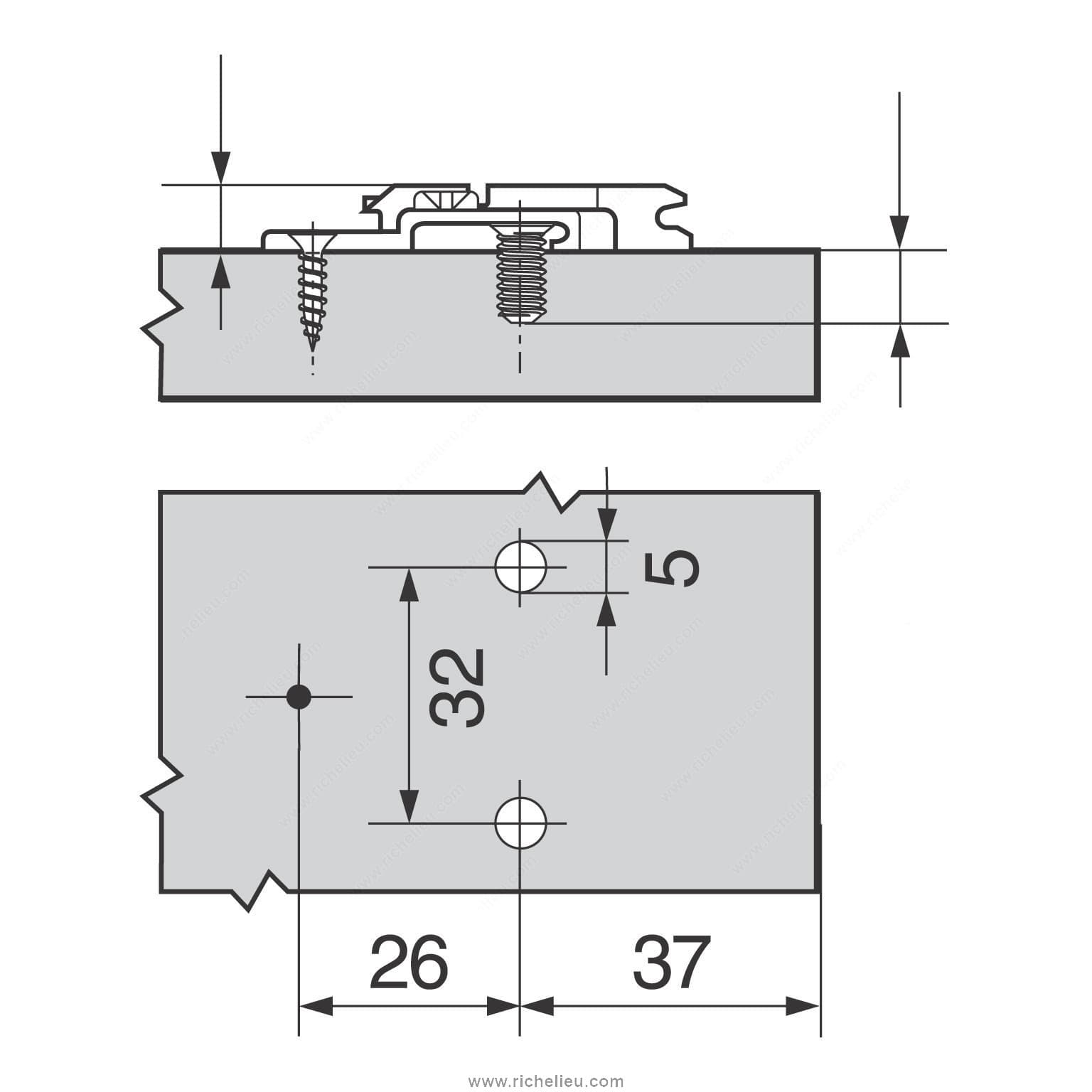 BLUM Mounting Plate - Richelieu Hardware