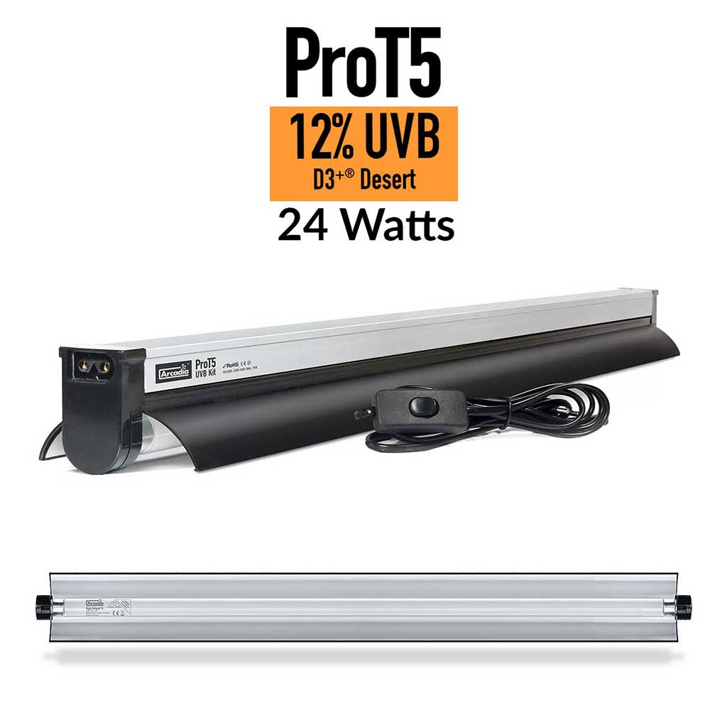 Arcadia ProT5 UVB Desert 24w - High Output UVB Kit - Serpentia