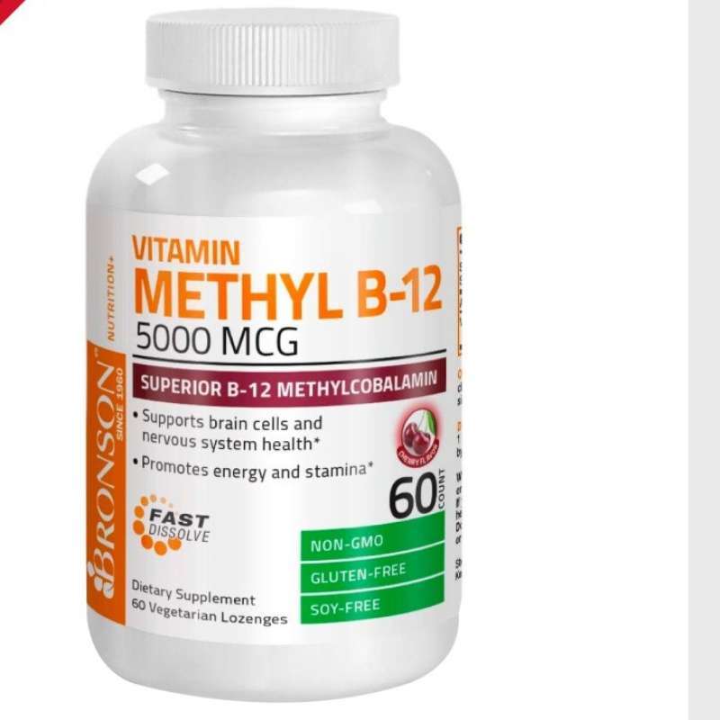 Promo Bronson Methyl B12 5000 Mcg Vitamin B12 Methylcobalamin Energy ...