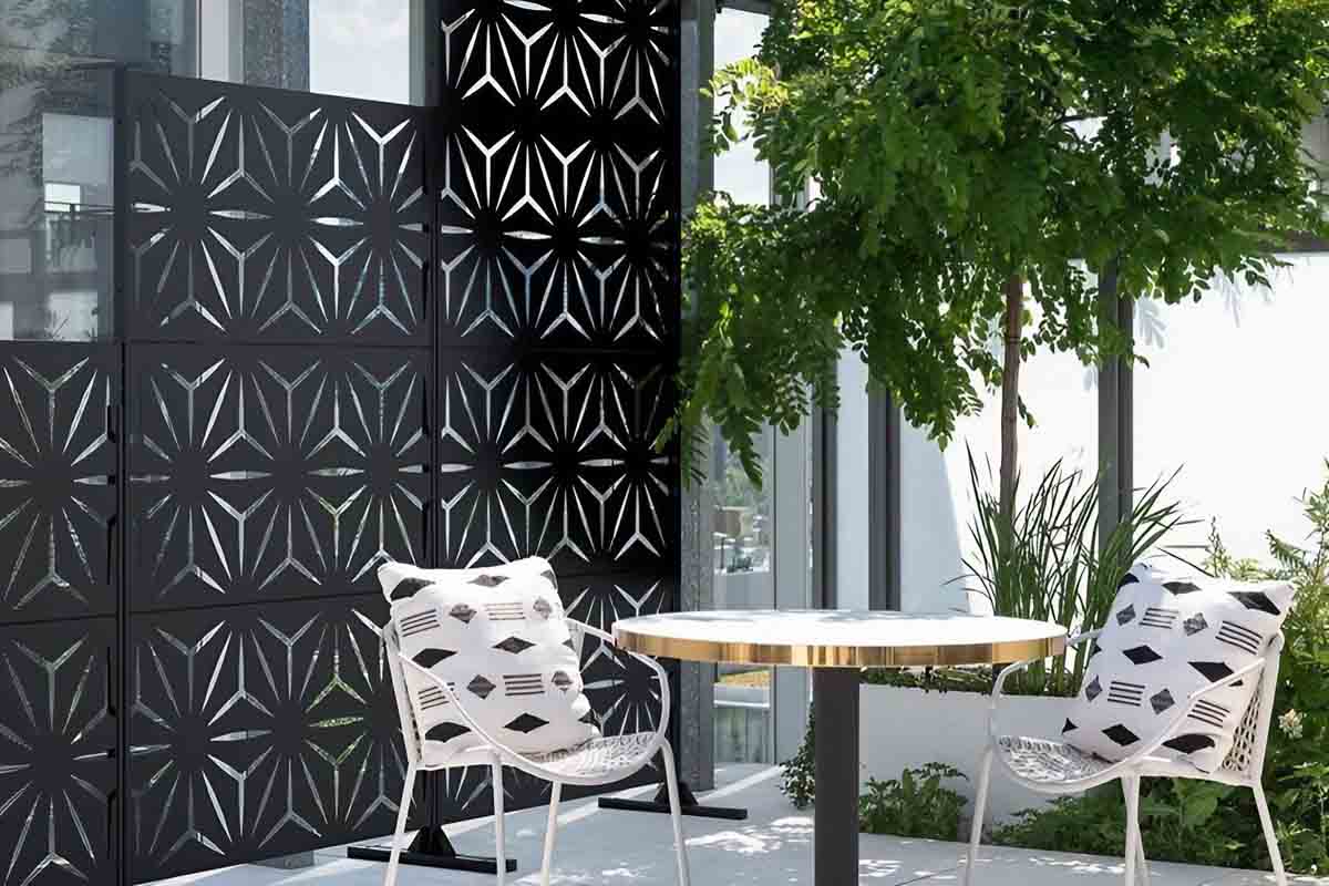 Decorative Laser-Cut Aluminium Metal Screen Panels for Gardens ...
