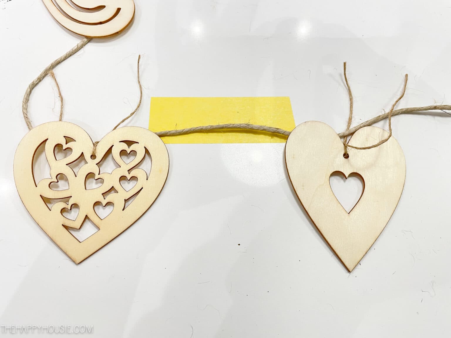 DIY Valentines Wood Heart Garland | The Happy Housie