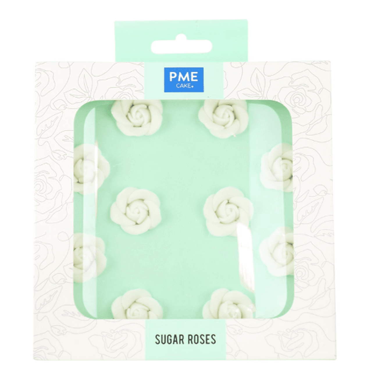 PME White Sugar Roses Set of 10